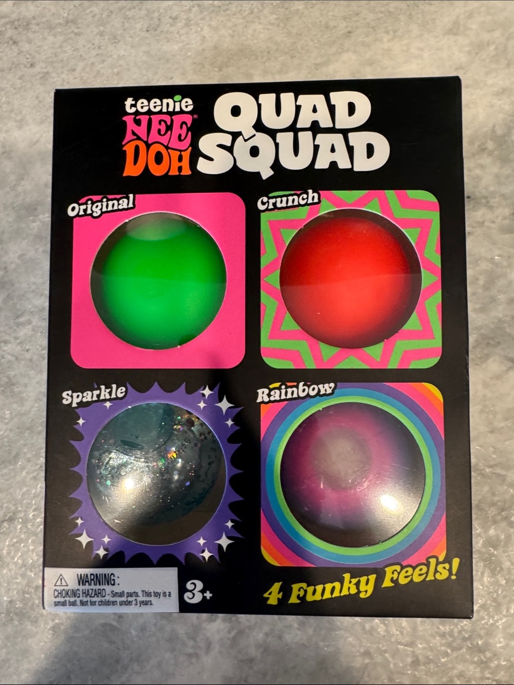 Quad Squad Sensory Pack - Green, Red, Silver Glitter, Multicolor